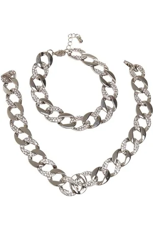 Urban classics Bettelarmband Unisex Basic Diamond Necklace And Bracelet Set