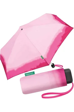 Benetton Taschenregenschirm Ultra Mini Flat - Dip Dye fuchsia, mit modernem, farbigen Farbverlauf-Muster - Verkäufer: RS-Versand