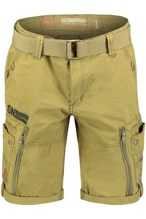 Geographical Norway Cargoshorts Herren Shorts PASSPARTOUT (mit abnehmbarem Gürtel) in Unifarbe - Verkäufer: leyoley