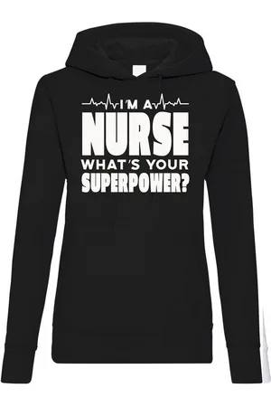 Youth Designz Kapuzenpullover "I´m A Nurse, What´s Your Superpower?" Damen Hoodie Pullover mit lustigem Frontprint - Verkäufer: EmDa Trading GmbH