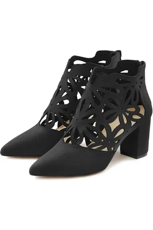 Lascana High-Heel-Stiefelette mit femininer Spitze und Blockabsatz, Ankle Boot, Stiefel