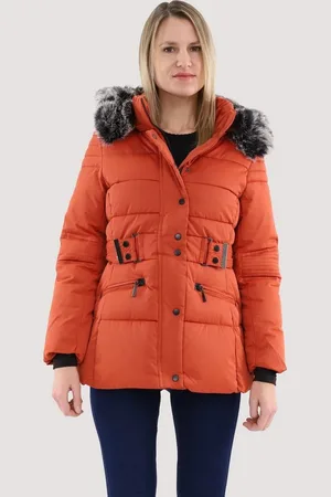 malito more than fashion Steppjacke 81169 figurbetonte gefütterte Winterjacke mit Kunstfell Kapuze - Verkäufer: malito