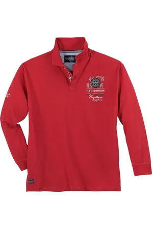 Redfield Langarm-Poloshirt Langarm-Polo maritim Übergröße - Verkäufer: bigtex