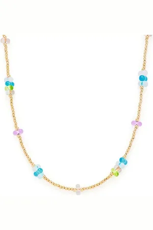 Leonardo Kette ohne Anhänger Halskette Emina Edelstahl goldfarben mit Glasperlen 022436 - Verkäufer: Schmuck-Uhren-Trends