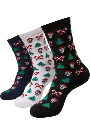 Urban classics Basicsocken Unisex Grumpy Santa Christmas Socks 3-Pack (1-Paar)