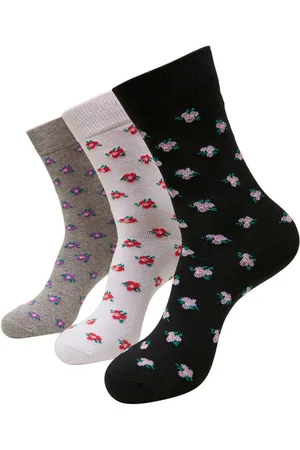 Urban classics Basicsocken Unisex Recycled Yarn Flower Socks 3-Pack (1-Paar)