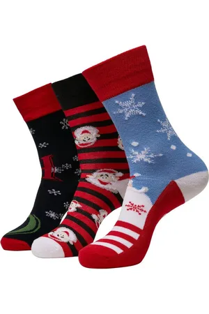 Urban classics Basicsocken Unisex Santa Ho Christmas Socks 3-Pack (1-Paar)