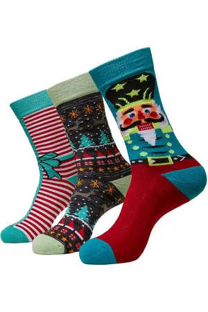 Urban classics Basicsocken Unisex Christmas Nutcracker Socks 3-Pack (1-Paar)