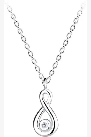 ALEXANDER YORK Kette mit Anhänger INFINITY mit Zirkonia (Kette mit Anhänger), 925 Sterling Silber, Silberschmuck - Verkäufer: