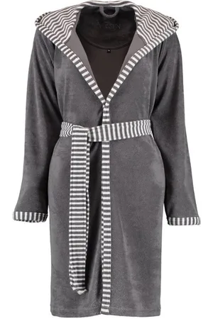 Vossen Damenbademantel Juno Kurzmantel mit Kapuze Rundstrickware, Kurzmantel mit Kapuze, 80% Baumwolle, 20% Polyester - Verkäufer: HandtuchWelt