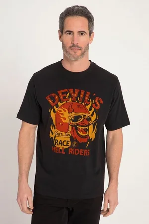 JP 1880 T-Shirt T-Shirt Halbarm Diablo Print Rundhals bis 8 XL - Verkäufer: Popken Fashion Group