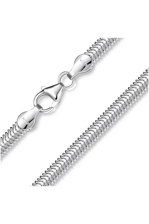 Materia Silberkette Damen Silber Schlangenkette flach 4,2mm K50, 925 Sterling Silber - Verkäufer: Schmuck