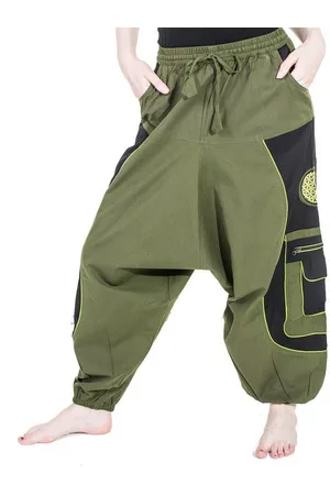 Kunst und Magie Haremshose Cargohose Hippie Haremshose Goahose Flower of Life Pluderhose Hose - Verkäufer: