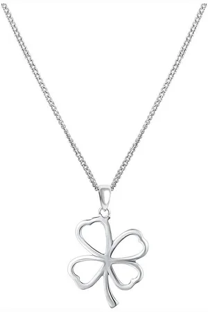 ALEXANDER YORK Kette mit Anhänger KLEEBLATT cut-out Design, 2-tlg., 925 Sterling Silber - Verkäufer: