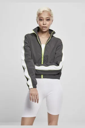 Urban classics Allwetterjacke Damen Ladies Short Piped Track Jacket (1-St)
