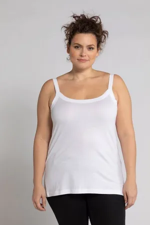 Ulla Popken Longtop Spaghettitop Rundhals Modalmix ärmellos - Verkäufer: Popken Fashion Group