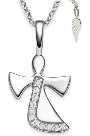 Amoonic Kette mit Anhänger Schutzengel Kette Silber 925 mit Engel-Anhänger Halskette für Kinder (individuell anpassbare Halskettenlänge), Silberkette Gold Rosegold vergoldet Kinder-Schmuck Geschenk Mädchen - Verkäufer: