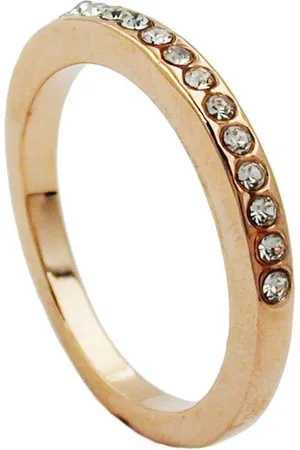 GALLAY Fingerring 2,4mm schmaler Ring mit Glassteinen verziert vergoldet Ringgröße 50 (1-tlg) - Verkäufer: Cats Collection