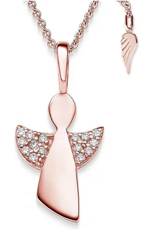 Amoonic Kette mit Anhänger Schutzengel Kette Silber 925 mit Engel-Anhänger Halskette für Kinder (individuell anpassbare Halskettenlänge), Silberkette Gold Rosegold vergoldet Kinder-Schmuck Geschenk Mädchen - Verkäufer: