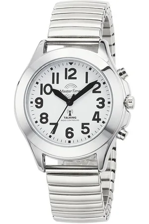 Master Time Funkuhr Sprechende Funkuhr MTLA-10706-60M, Armbanduhr, Quarzuhr, Damenuhr, Flexband, Zugband