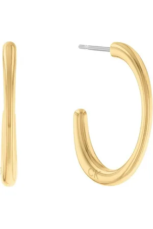 Calvin Klein Paar Creolen Schmuck Edelstahl Ohrschmuck Damenohrringe SCULPTURAL