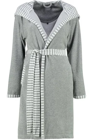 Vossen Damenbademantel Juno Kurzmantel mit Kapuze Rundstrickware, Kurzmantel mit Kapuze, 80% Baumwolle, 20% Polyester - Verkäufer: HandtuchWelt