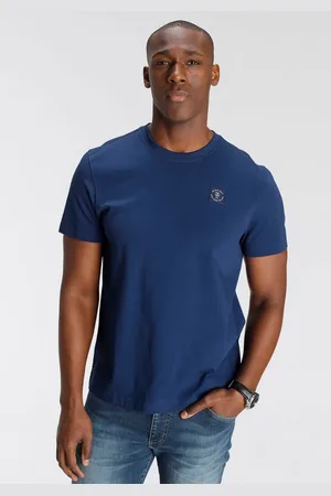 DELMAO Rundhalsshirt Kurzarm, Regular Fit, basic, aus 100% Baumwolle