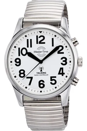Master Time Funkuhr Sprechende Funkuhr MTGA-10691-61M, Armbanduhr, Quarzuhr, Herrenuhr, Flexband, Zugband