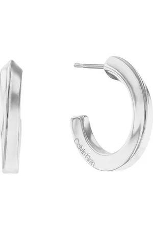 Calvin Klein Paar Creolen Schmuck Edelstahl Ohrschmuck Damenohrringe SCULPTURAL