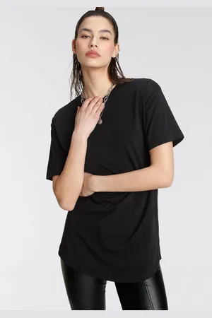 Tamaris Oversize-Shirt Kurzarm, weiter Schnitt, Basic-Stil, Rundhalsausschnitt