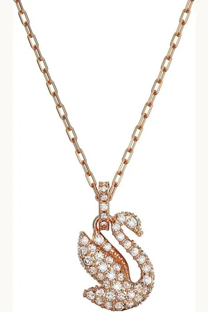 Swarovski Kette mit Anhänger Swan Pave Schwan, 5647552, 5647555, mit ® Kristall