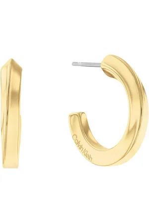Calvin Klein Paar Creolen Schmuck Edelstahl Ohrschmuck Damenohrringe SCULPTURAL