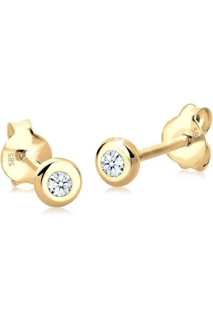 Elli DIAMONDS Paar Ohrstecker Ohrstecker Diamant Brillantschliff (0.03 ct) 585 Gelbgold