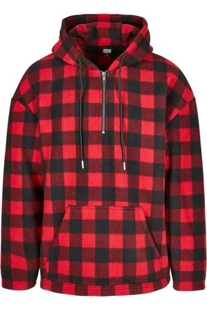 Urban classics Sweatjacke Herren Patterned Polar Fleece Half Zip Hoody (1-tlg)