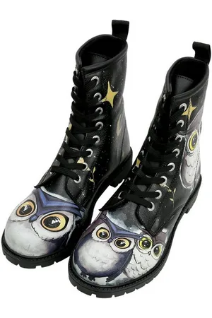 Dogo Boots Owls Family Damen Boots / Female Schnürboots Vegan