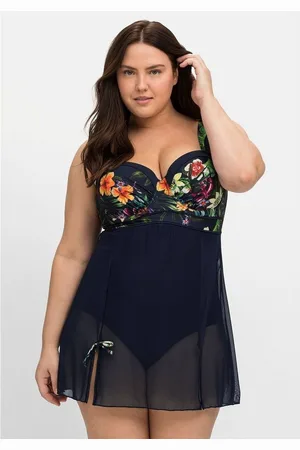 Joe Browns Badekleid Große Größen mit Hose und transparentem Mesh-Rockteil