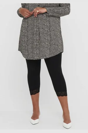 ONLY Caprileggings CARTIME LIFE CALF LACE mit Spitzensaum