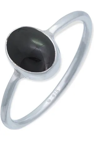 mantraroma Silberring SAMA oval aus 925 Silber mit Onyx (Ring mit Schmuckbeutel), Damenring aus 925er Silber - Verkäufer: