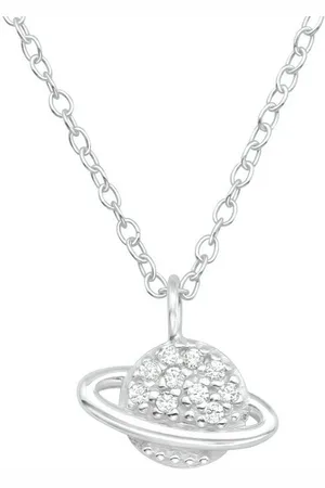 ALEXANDER YORK Kette mit Anhänger SATURN mit Zirkonia, 2-tlg. (Kette mit Anhänger), 925 Sterling Silber, Silberschmuck - Verkäufer: