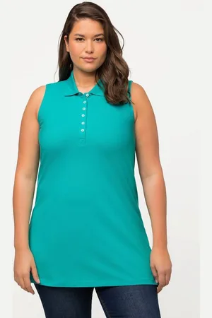 Ulla Popken Poloshirt Polotop Regular Polokragen ärmellos - Verkäufer: Popken Fashion Group