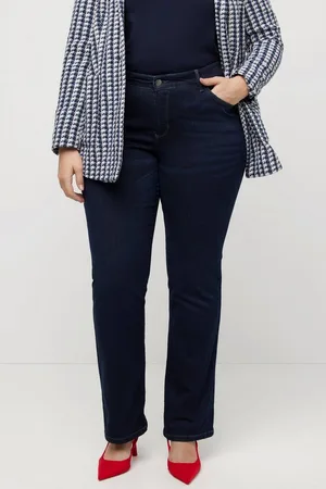 Ulla Popken Regular-fit-Jeans Jeans Dark Denim 5-Pocket-Schnitt Elastikbund - Verkäufer: Popken Fashion Group