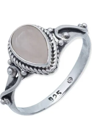 mantraroma Silberring FITO aus 925 Silber mit Rosenquarz (Ring mit Schmuckbeutel), Damenring aus 925er Silber - Verkäufer: