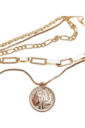 Urban classics Kette mit Anhänger Unisex Coin Layering Necklace