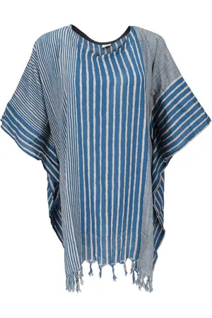 GURU-SHOP Longbluse Kaftan, Ibiza-Style Tunika, gestreifter.. alternative Bekleidung - Verkäufer: