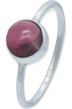 mantraroma Silberring SAMA rund aus 925 Silber mit Granat (Ring mit Schmuckbeutel), Damenring aus 925er Silber - Verkäufer: