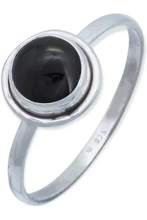 mantraroma Silberring HULETTI aus 925 Silber mit Onyx (Ring mit Schmuckbeutel), Damenring aus 925er Silber - Verkäufer:
