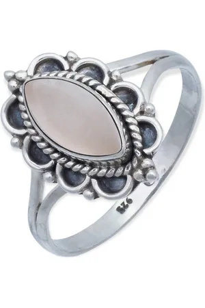 mantraroma Silberring MALUHIA aus 925 Silber mit Rosenquarz (Ring mit Schmuckbeutel), Damenring aus 925er Silber - Verkäufer:
