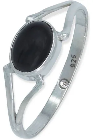 mantraroma Silberring TEKILI oval aus 925 Silber mit Onyx (Ring mit Schmuckbeutel), Damenring aus 925er Silber - Verkäufer: