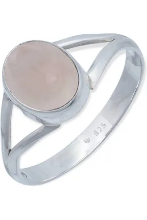 mantraroma Silberring HARDIN aus 925 Silber mit Rosenquarz (Ring mit Schmuckbeutel), Damenring aus 925er Silber - Verkäufer: