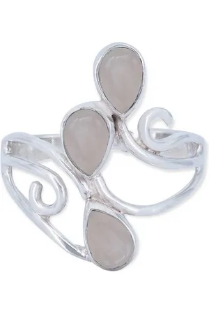 mantraroma Silberring SIDISTI aus 925 Silber mit Rosenquarz (Ring mit Schmuckbeutel), Damenring aus 925er Silber - Verkäufer: